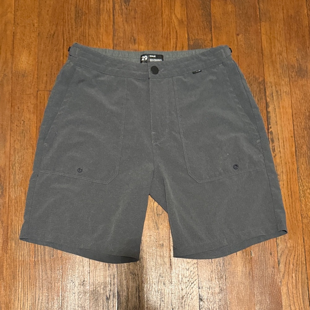 Hurley Men's Dark Gray Flat Front Shorts